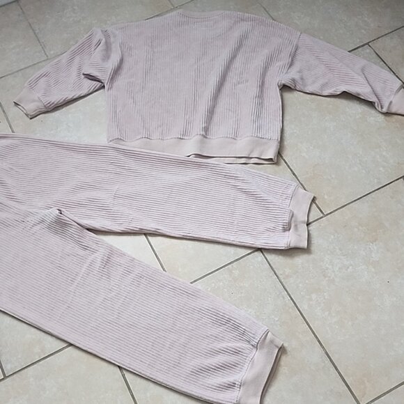 THE GREAT. Soft Pink Ribbed Set Size 0 - Picture 14 of 15